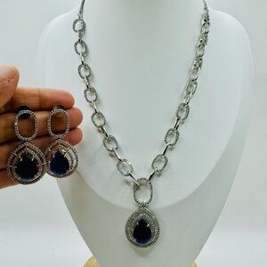 Hand Crafted Cubic Zirconia Light Weight Necklace